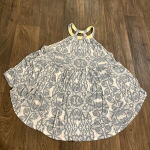 FREE PEOPLE  Swing Tunic Top Large Womens Flowy High Neck Tank